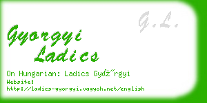 gyorgyi ladics business card